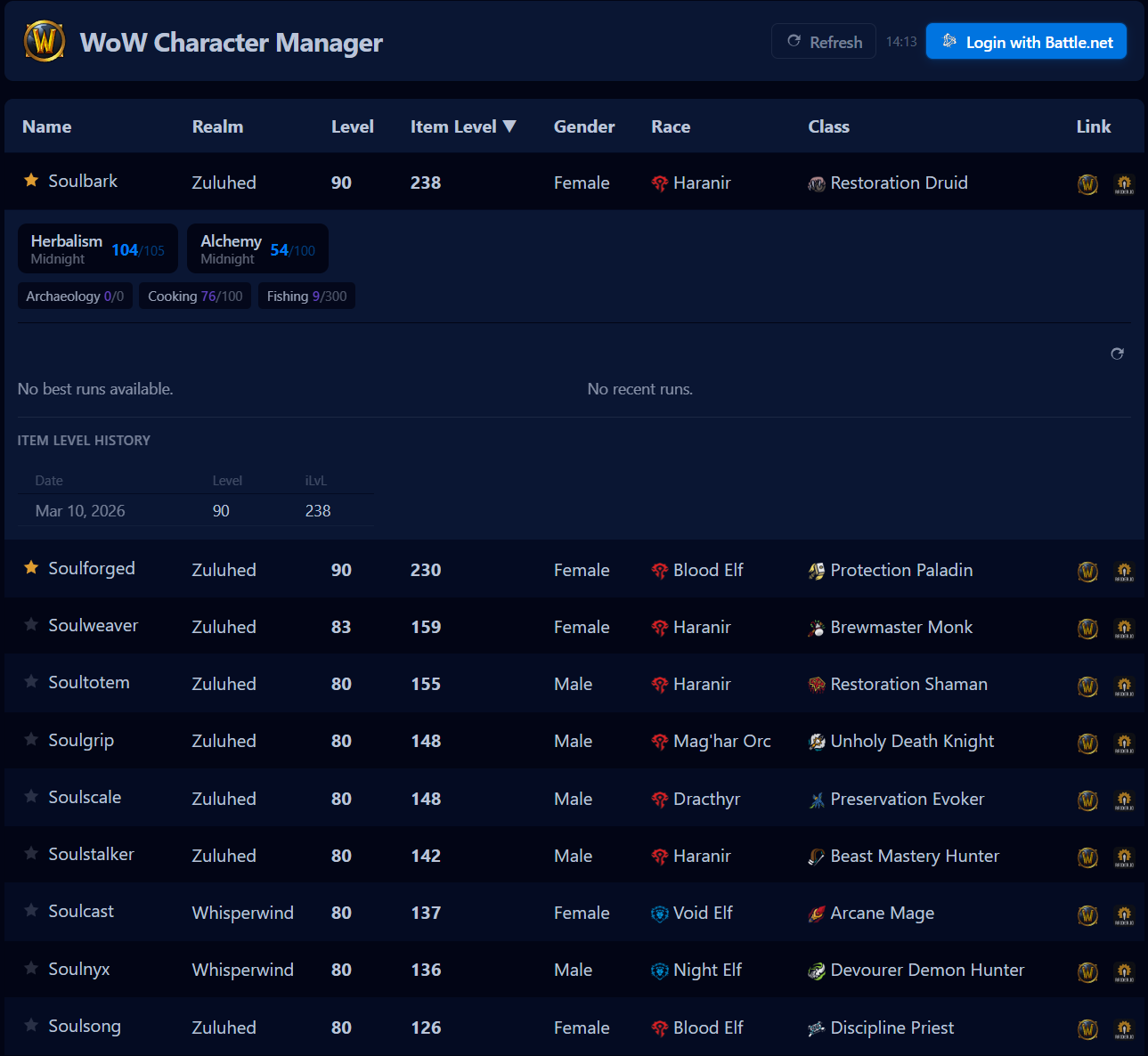Keep Tabs on Your Whole Roster — Introducing WoW Tracker